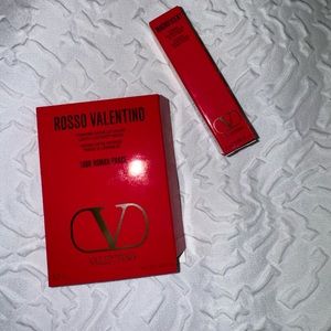 Valentino mascara and lipstick